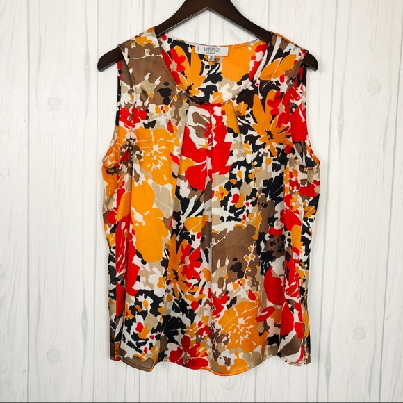 Kasper Tops - Kasper Top Blouse Floral Plus Size 1X